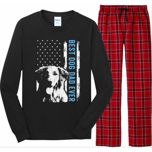 Best Golden Retriever Dad Ever American Flag Dog Dad Long Sleeve Pajama Set