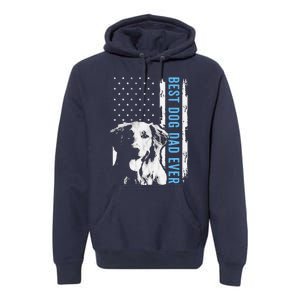 Best Golden Retriever Dad Ever American Flag Dog Dad Premium Hoodie