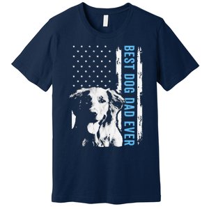 Best Golden Retriever Dad Ever American Flag Dog Dad Premium T-Shirt