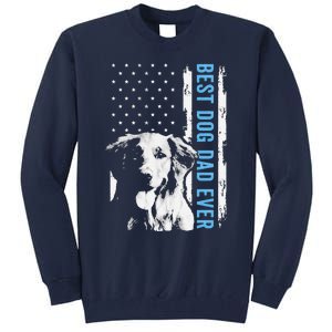 Best Golden Retriever Dad Ever American Flag Dog Dad Tall Sweatshirt