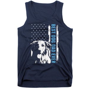 Best Golden Retriever Dad Ever American Flag Dog Dad Tank Top