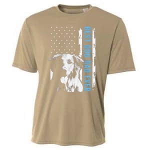 Best Golden Retriever Dad Ever American Flag Dog Dad Cooling Performance Crew T-Shirt