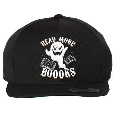 Book Ghost Read More Books Halloween Read More Booooooks Gift Wool Snapback Cap