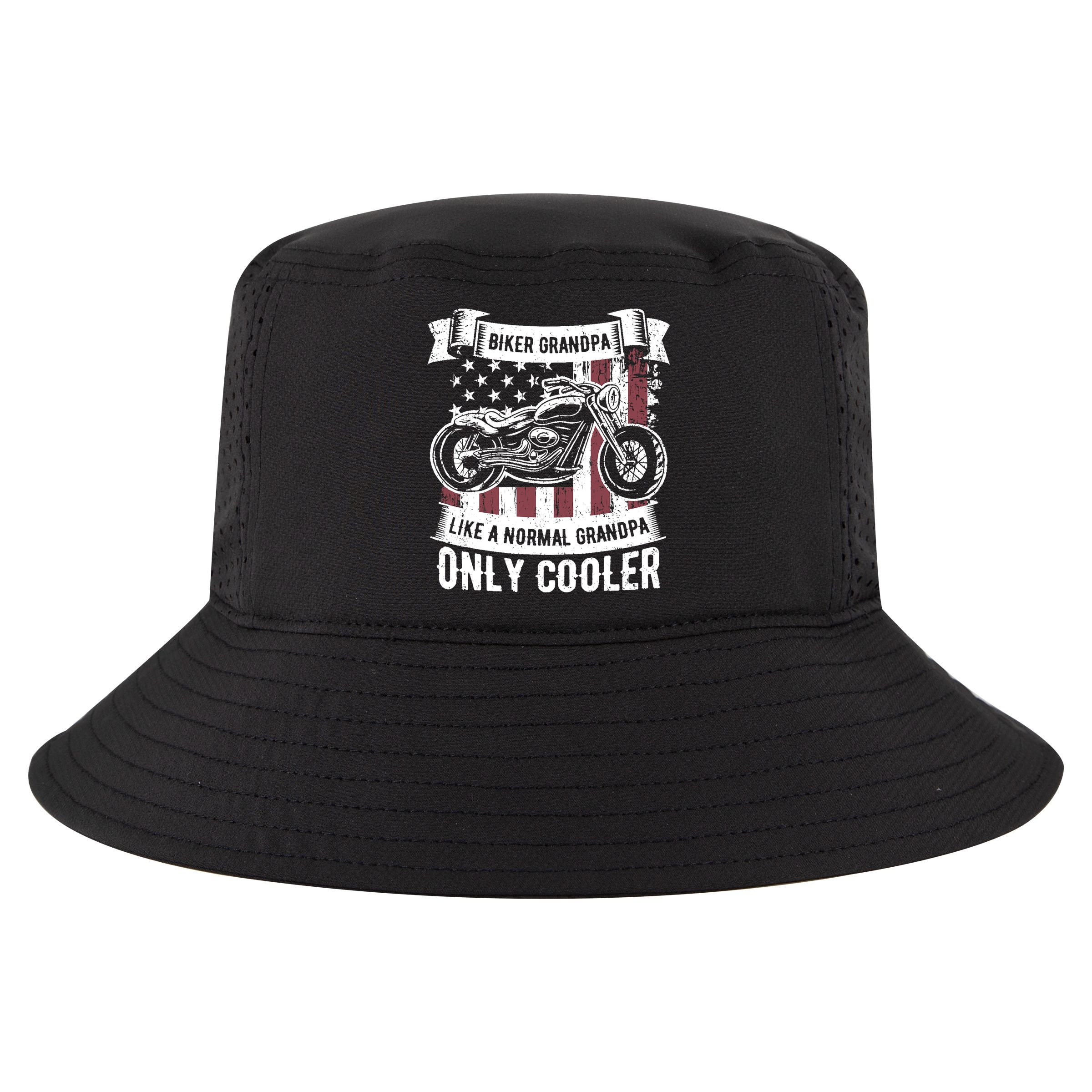 Biker Grandpa Ride Motorcycles Motorcycle Lovers Rider Gift Cool Comfort Performance Bucket Hat