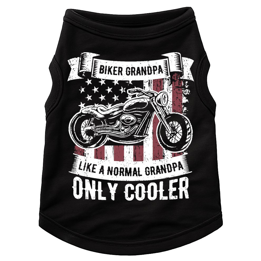 Biker Grandpa Ride Motorcycles Motorcycle Lovers Rider Gift Doggie Tank
