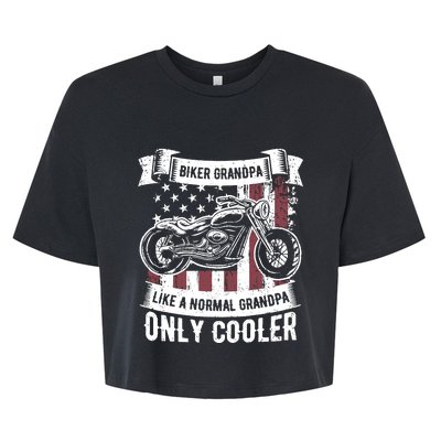 Biker Grandpa Ride Motorcycles Motorcycle Lovers Rider Gift Bella+Canvas Jersey Crop Tee