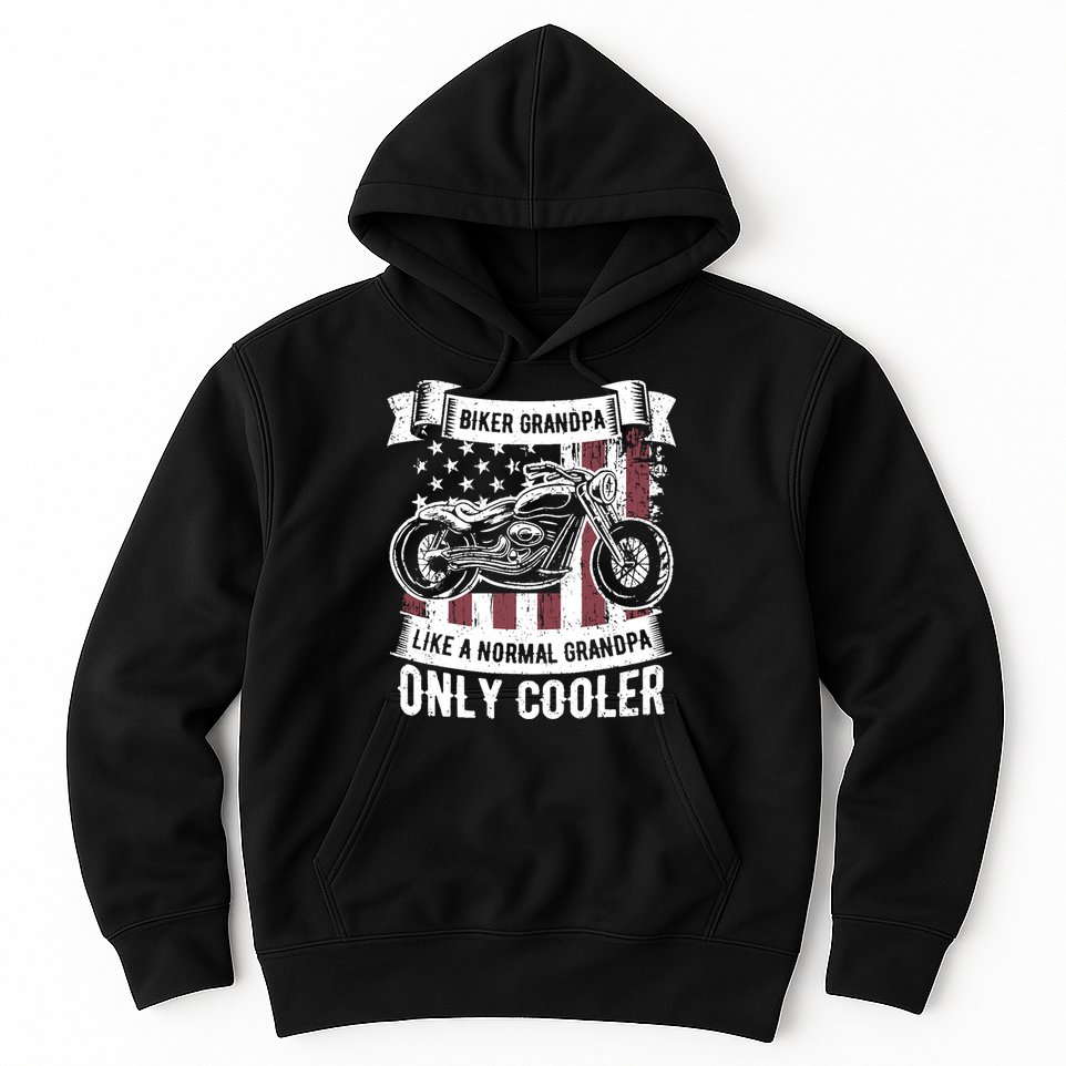Biker Grandpa Ride Motorcycles Motorcycle Lovers Rider Gift Hoodie