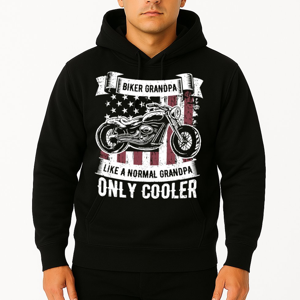Biker Grandpa Ride Motorcycles Motorcycle Lovers Rider Gift Hoodie