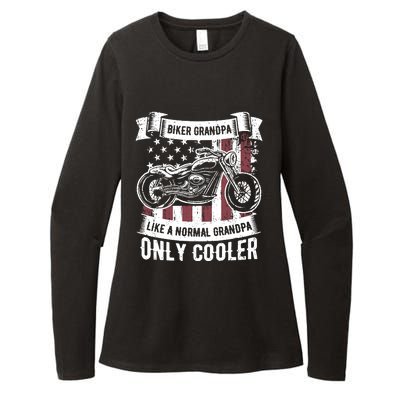 Biker Grandpa Ride Motorcycles Motorcycle Lovers Rider Gift Womens CVC Long Sleeve Shirt