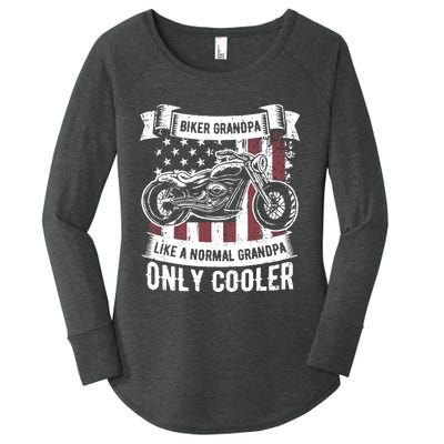 Biker Grandpa Ride Motorcycles Motorcycle Lovers Rider Gift Women's Perfect Tri Tunic Long Sleeve Shirt