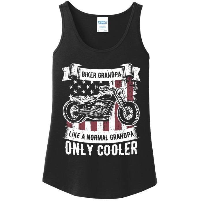 Biker Grandpa Ride Motorcycles Motorcycle Lovers Rider Gift Ladies Essential Tank