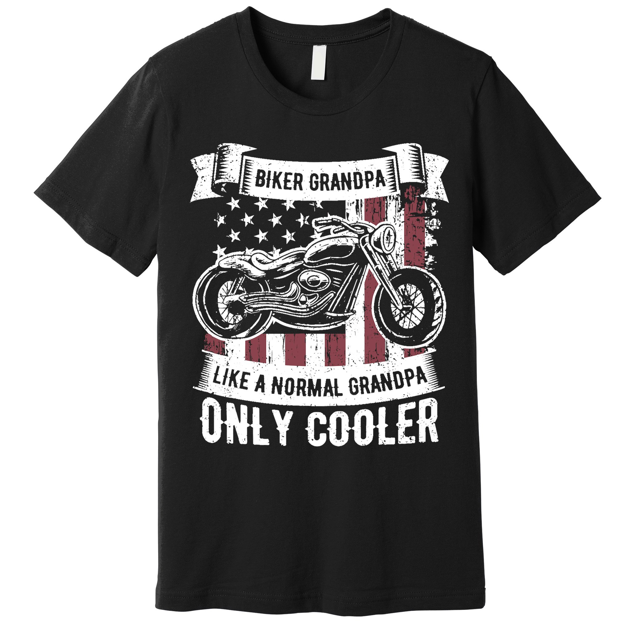 Biker Grandpa Ride Motorcycles Motorcycle Lovers Rider Gift Premium T-Shirt