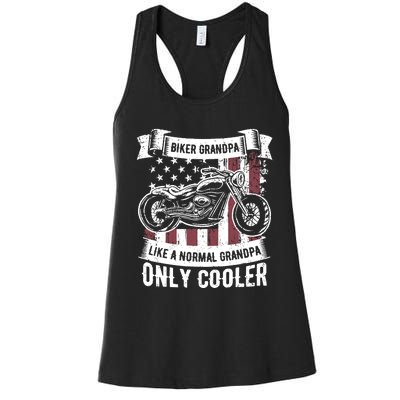 Biker Grandpa Ride Motorcycles Motorcycle Lovers Rider Gift Women's Racerback Tank