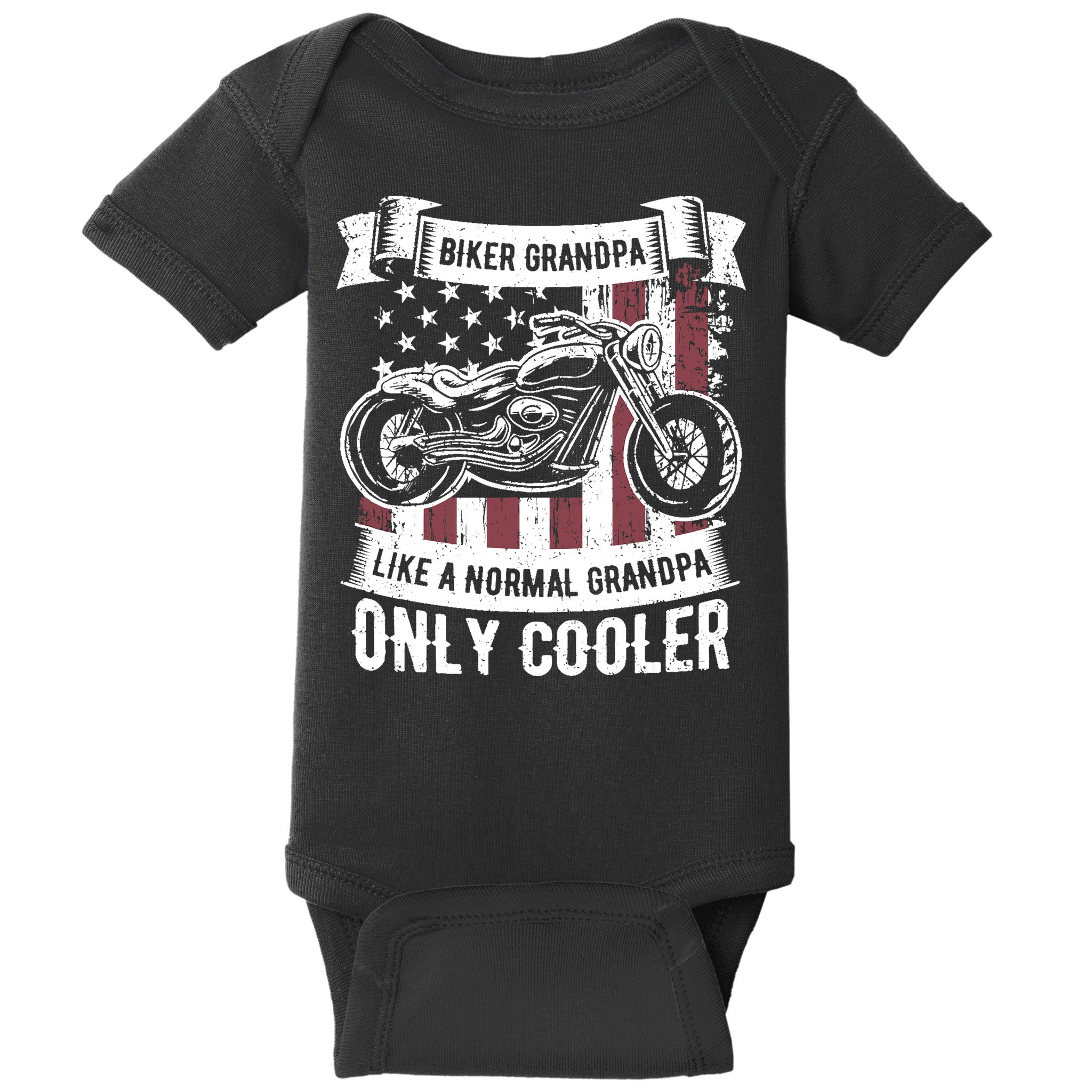 Biker Grandpa Ride Motorcycles Motorcycle Lovers Rider Gift Baby Bodysuit