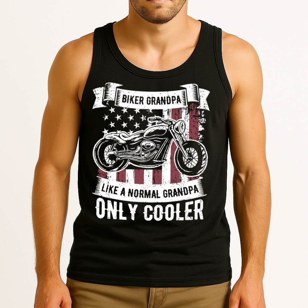 Biker Grandpa Ride Motorcycles Motorcycle Lovers Rider Gift Tank Top