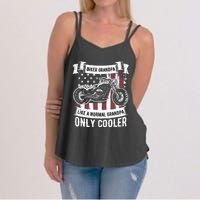 Biker Grandpa Ride Motorcycles Motorcycle Lovers Rider Gift Women's Strappy Tank