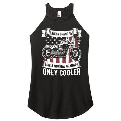 Biker Grandpa Ride Motorcycles Motorcycle Lovers Rider Gift Women's Perfect Tri Rocker Tank