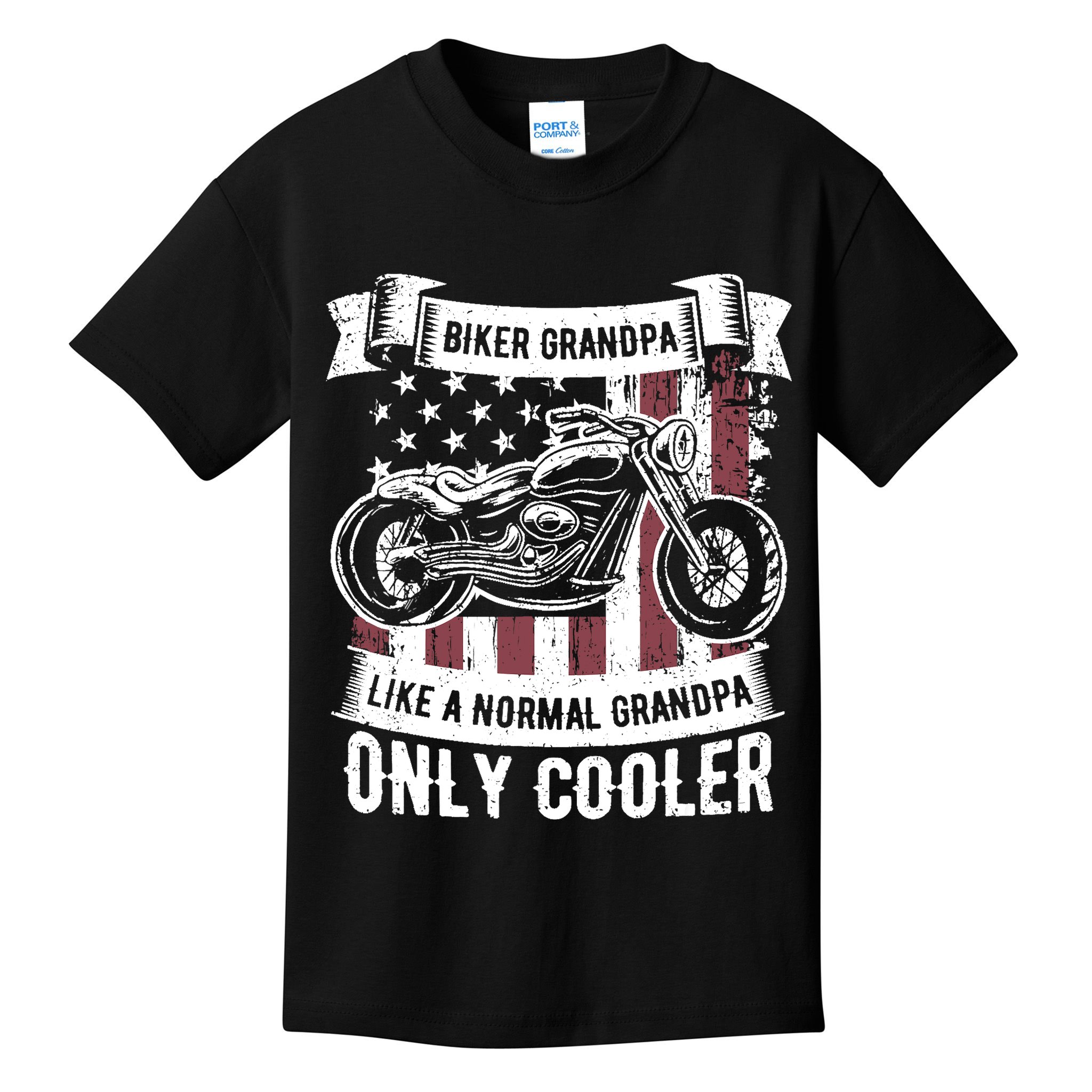 Biker Grandpa Ride Motorcycles Motorcycle Lovers Rider Gift Kids T-Shirt