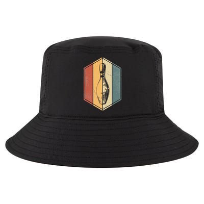 Bowler Gifts Retro Vintage Bowling Pin Bowling Team Cool Comfort Performance Bucket Hat