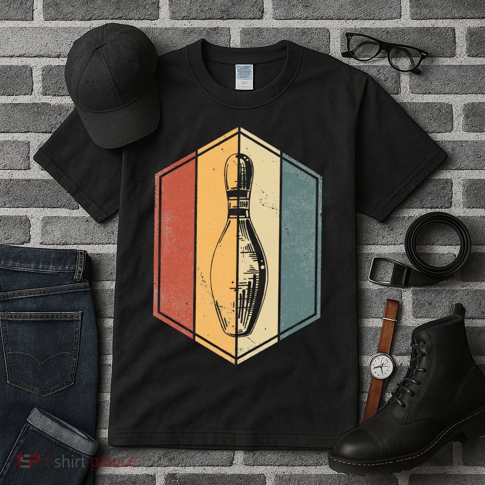 Bowler Gifts Retro Vintage Bowling Pin Bowling Team Tall T-Shirt
