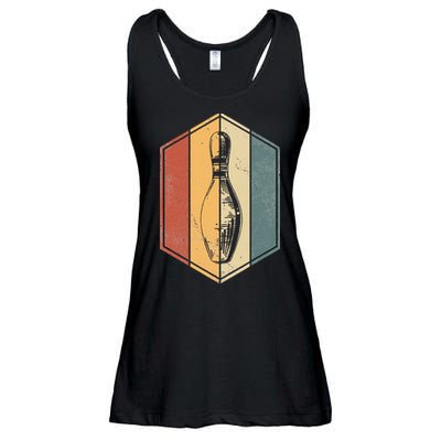 Bowler Gifts Retro Vintage Bowling Pin Bowling Team Ladies Essential Flowy Tank