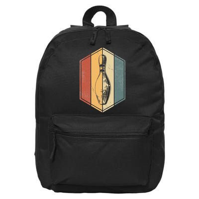 Bowler Gifts Retro Vintage Bowling Pin Bowling Team 16 in Basic Backpack