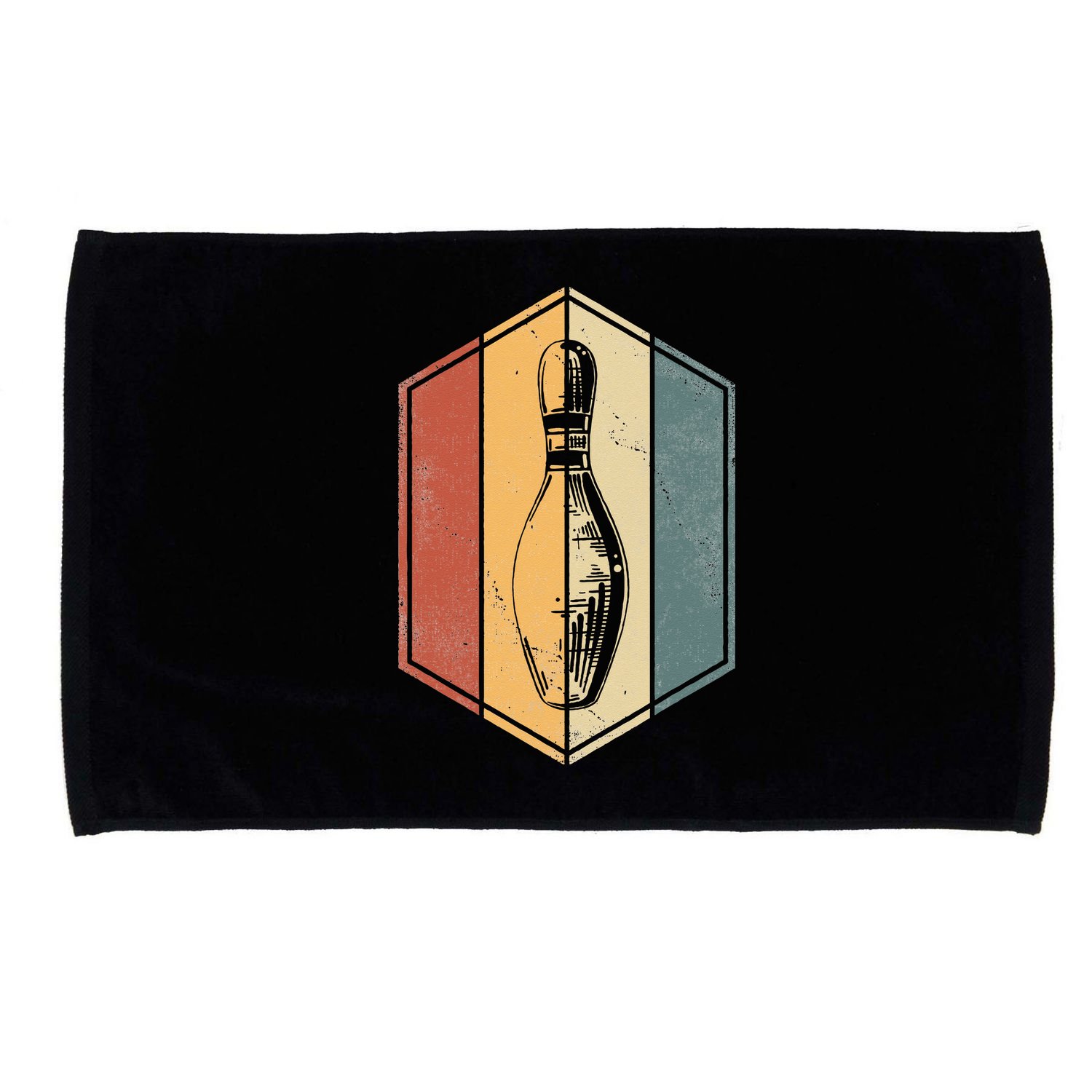 Bowler Gifts Retro Vintage Bowling Pin Bowling Team Microfiber Hand Towel