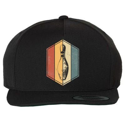 Bowler Gifts Retro Vintage Bowling Pin Bowling Team Wool Snapback Cap