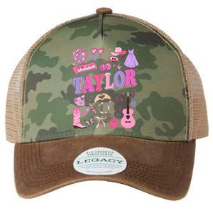 Birthday Girl Retro Taylor First Name Personalized Groovy Legacy Tie Dye Trucker Hat