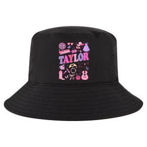 Birthday Girl Retro Taylor First Name Personalized Groovy Cool Comfort Performance Bucket Hat