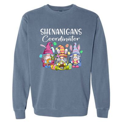 Bunny Gnome Rabbit Eggs Hunting Shenanigans Coordinator Garment-Dyed Sweatshirt