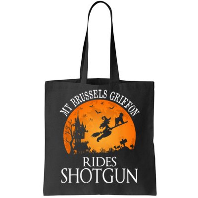 Brussels Griffon Rides Shotgun Dog Lover Tote Bag