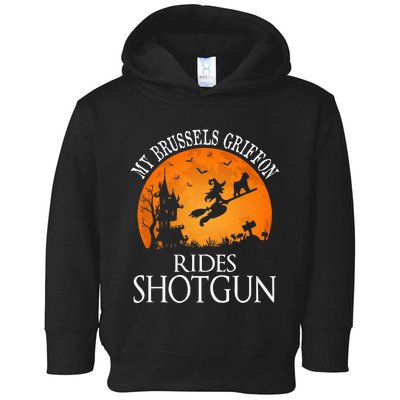 Brussels Griffon Rides Shotgun Dog Lover Toddler Hoodie