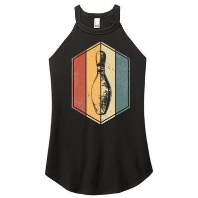 Bowler Gifts Retro Vintage Bowling Pin Bowling Team Women’s Perfect Tri Rocker Tank