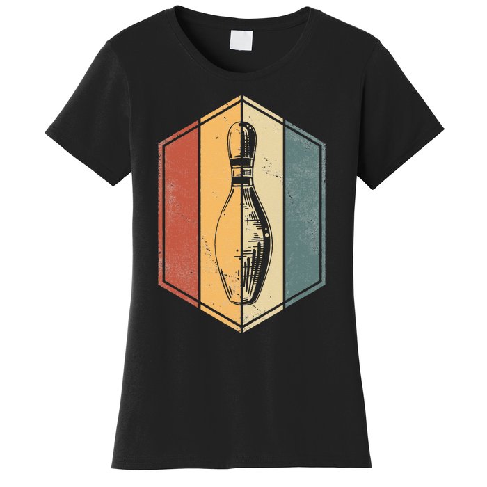 Bowler Gifts Retro Vintage Bowling Pin Bowling Team Women's T-Shirt