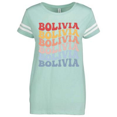 Bolivia Groovy Retro Bolivian Enza Ladies Jersey Football T-Shirt