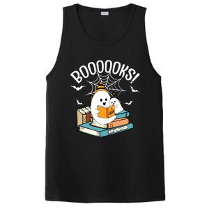 Booooks Ghost Read Books Halloween Funny PosiCharge Competitor Tank