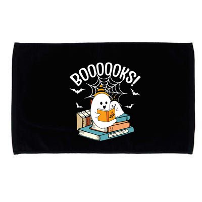 Booooks Ghost Read Books Halloween Funny Microfiber Hand Towel