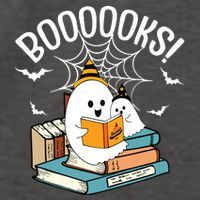 Booooks Ghost Read Books Halloween Funny Vector Backpack