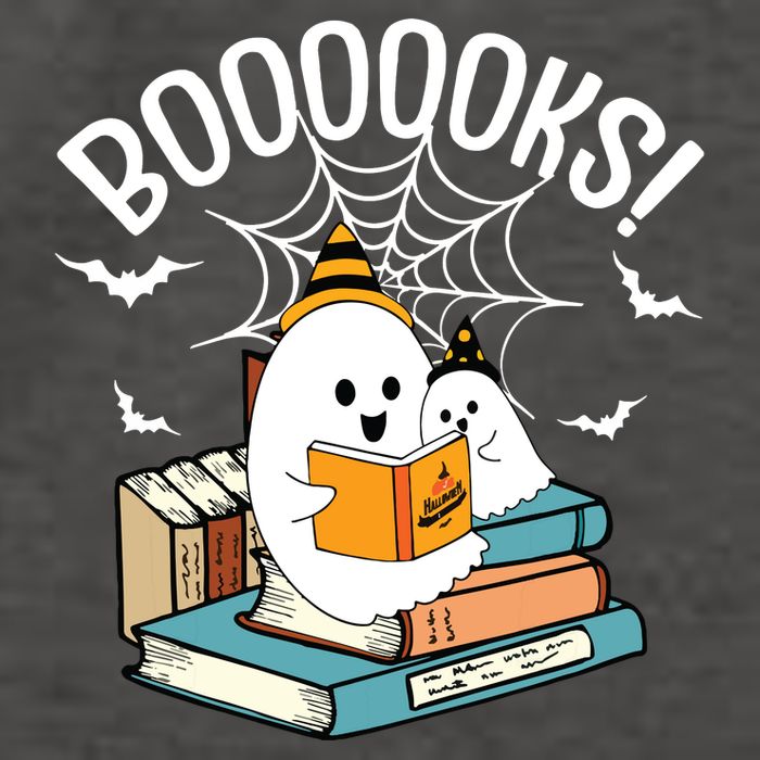 Booooks Ghost Read Books Halloween Funny Vector Backpack