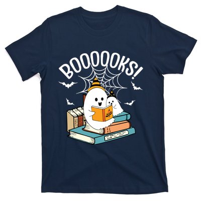 Booooks Ghost Read Books Halloween Funny T-Shirt