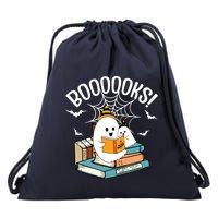 Booooks Ghost Read Books Halloween Funny Drawstring Bag