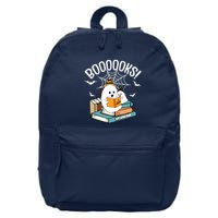 Booooks Ghost Read Books Halloween Funny 16 in Basic Backpack