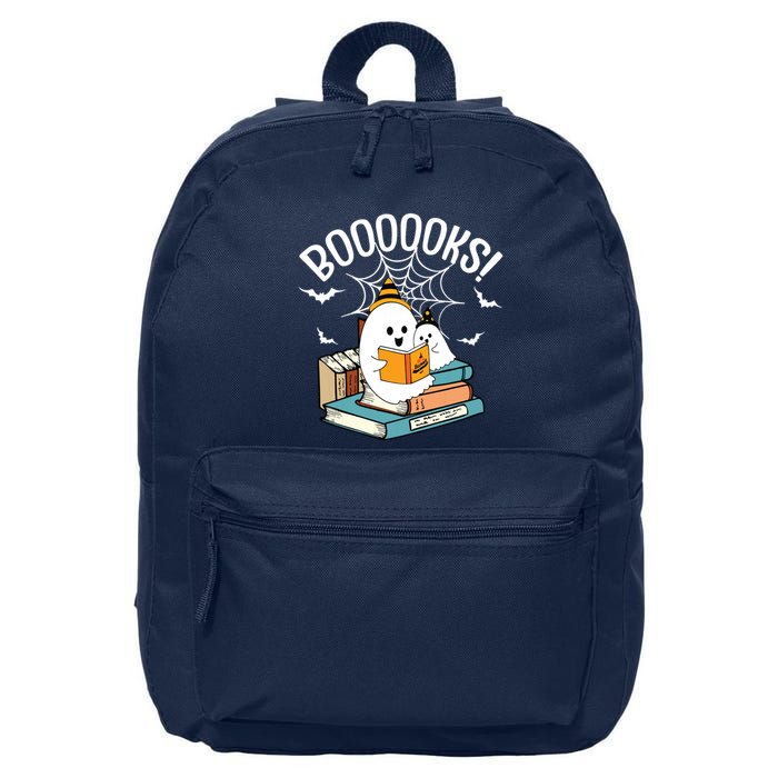 Booooks Ghost Read Books Halloween Funny 16 in Basic Backpack