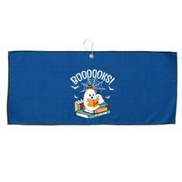 Booooks Ghost Read Books Halloween Funny Large Microfiber Waffle Golf Towel