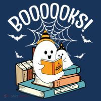 Booooks Ghost Read Books Halloween Funny Premium T-Shirt
