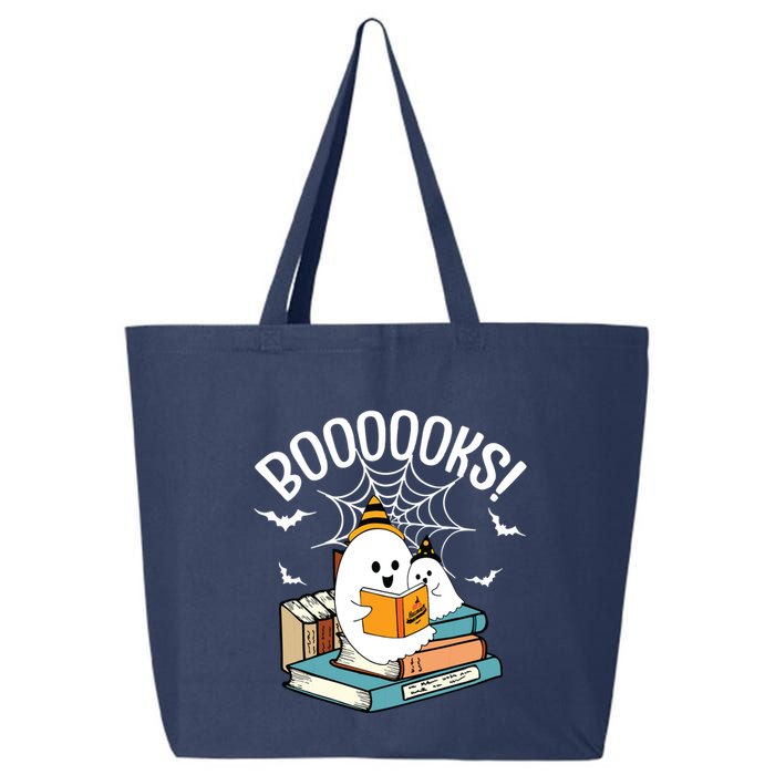 Booooks Ghost Read Books Halloween Funny 25L Jumbo Tote