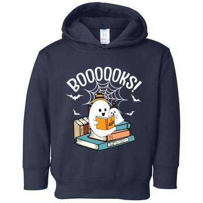 Booooks Ghost Read Books Halloween Funny Toddler Hoodie