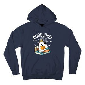 Booooks Ghost Read Books Halloween Funny Tall Hoodie