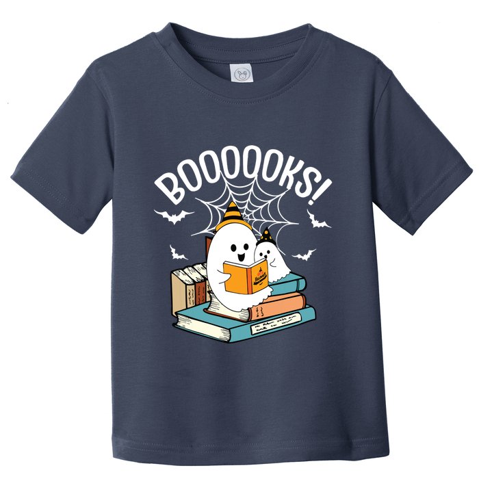 Booooks Ghost Read Books Halloween Funny Toddler T-Shirt